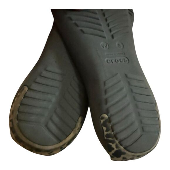 Crocs Women’s Sexi Serena Thong Sandals Cheetah Gray Shoes Flat Thong Size 8 - Picture 8 of 9